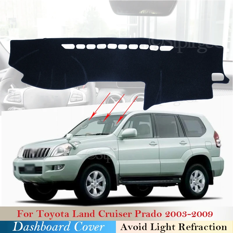 Защитная накладка на приборную панель для Toyota Land Cruiser Prado J120 120 2003 ~ 2009