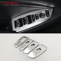 car styling stainless steel decal car window lift button switch panel cover trim sticker for honda accord 10th 2018 2019 2020