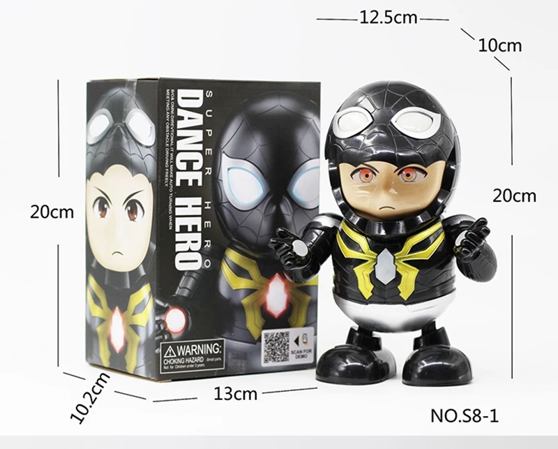 Фигурка Железный человек танцующий светильник Робот Дети Забавные игрушки