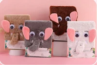 cute toy elephant notebook a5 size soft plushed cover portable handbook cartoon journal planner school and office supply