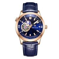 reef tigerrt luxury automatic rose gold watch leather strap tourbillon wrist watches relogio masculino rga1693 2