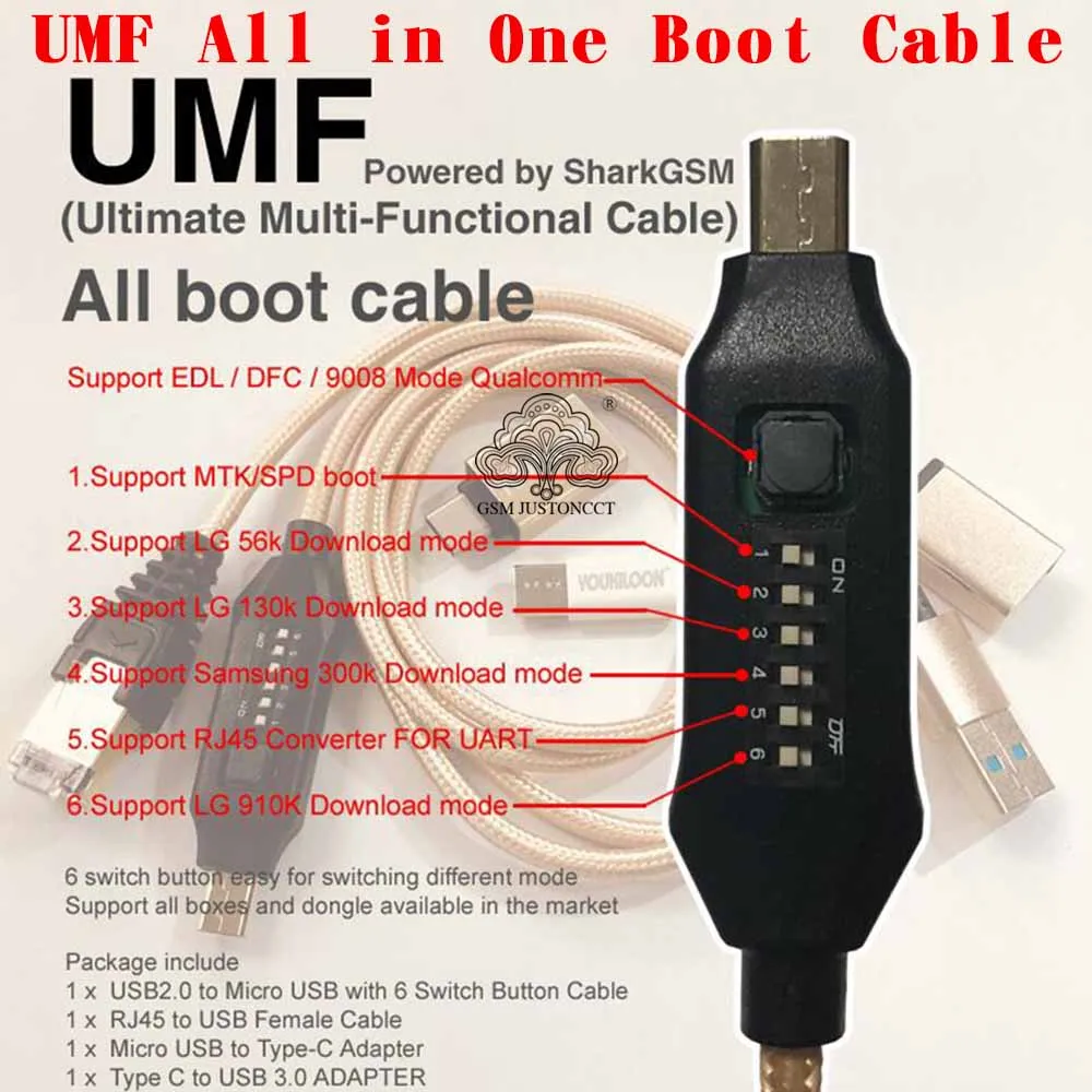 Umf/все в одном кабеле для edl /dfc модели 9800 qualcomm/mtk/spd загрузки lg 56k/910k - купить по
