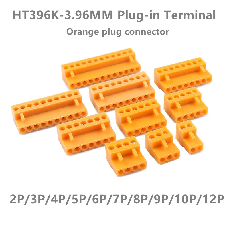 

1pcs 10pcs 20pcs / lot HT396K-3.96 Plug-in terminal block HT 3.96mm Female 2P 3P 4P 5P 6P 7P 8P 9P 10P 12P orange plug connector