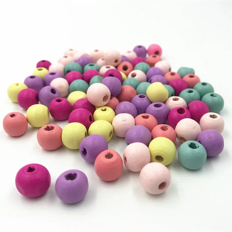 200 шт. деревянные бусины для детского творчества 8 мм | Дом и сад