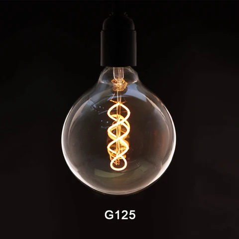 Ретро светодиодная спиральная лампа накаливания 4 Вт E27 A60 T45 ST64 T185 G80 G95 G125 Ретро винтажная лампа декоративное освещение лампа Эдисона