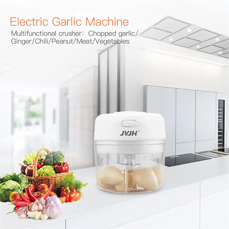 

Wireless Mini Electric Garlic Food Chopper Ginger Vegetable Crusher Cutter Food Blender Processor Powerful kitchen Tools USB 30