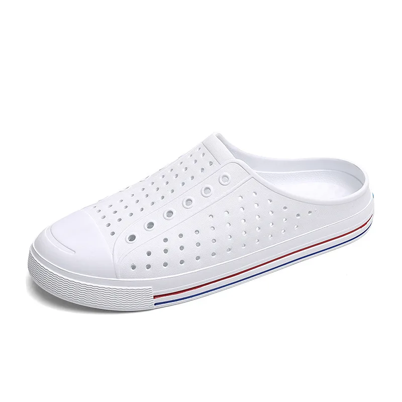 Summer Foreign Trade Couples ban tuo xie Closed-toe Hollow out Large Size Beach Lightweight Breathable Soft Bottom Sandals | Обувь