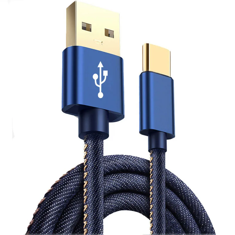 Eighfitech новая джинсовая линия передачи данных для Iphone Micro USB позолоченный зарядный
