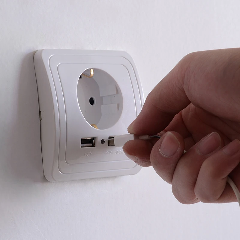 Atlectric двойной USB порт зарядное устройство адаптер штепсельная вилка европейского