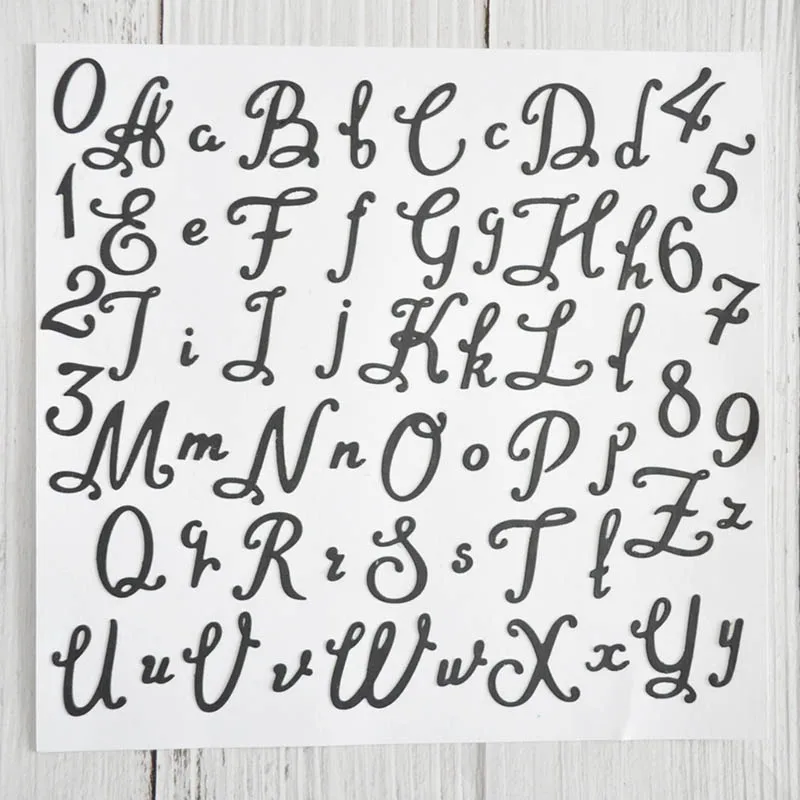 Happymems Алфавит металлические Вырубные штампы трафареты для скрапбукинга слова