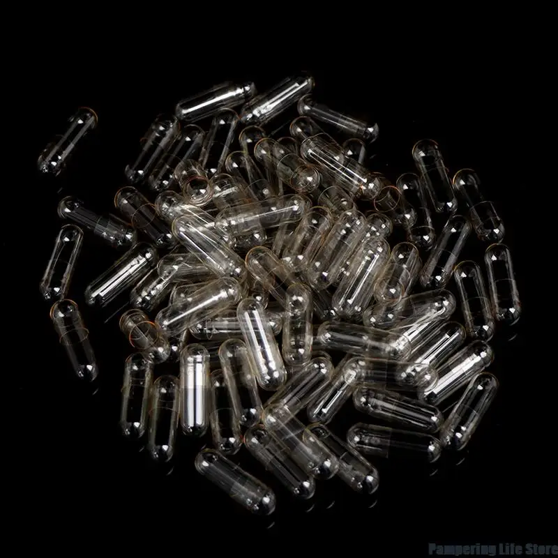 

1000Pcs Empty Hard Gelatin Capsule Size 0# 1# Clear Kosher Gel Medicine Pill Vitamins Empty Pill Capsule