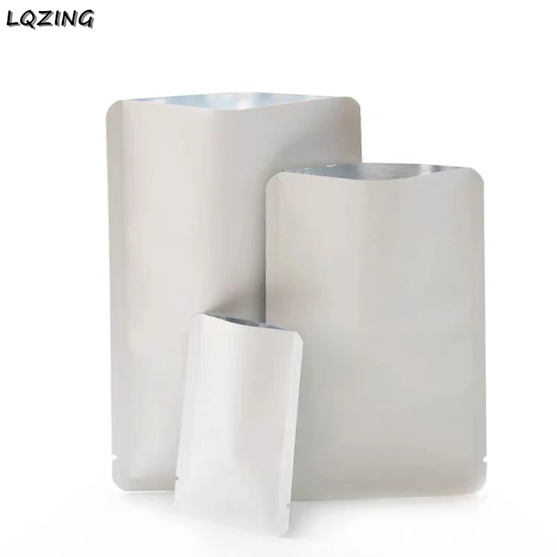 100 шт. пищевой пакет из алюминиевой фольги термогерметичный для продуктов белый