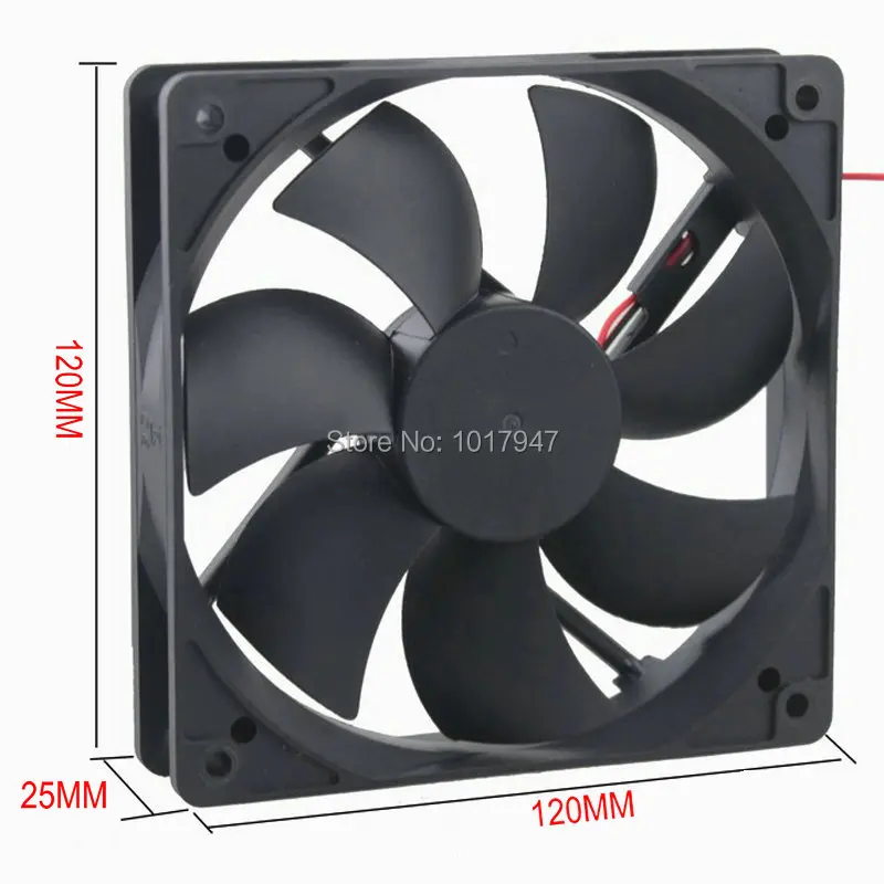 2 шт. Gdstime 120 мм 12 В 120X120X25mm 12025 см Бесщеточный Охлаждающий вентилятор для компьютера