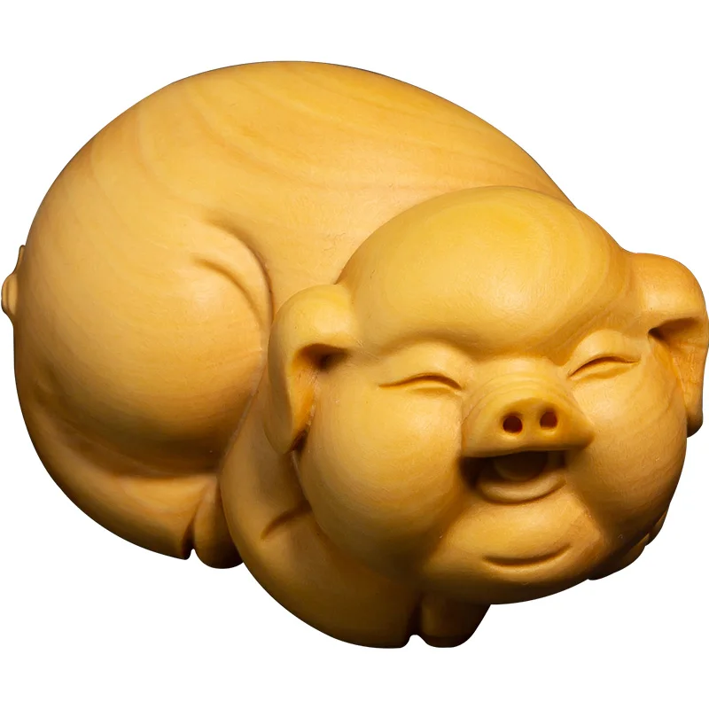 Счастливые свиньи полезный деревянный чай животное счастливый свинья резное