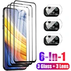 Защитное стекло 6 в 1 для Xiaomi Poco X3 Pro, пленка из закаленного стекла для камеры Mi Pocox3 X 3 3pro X3pro