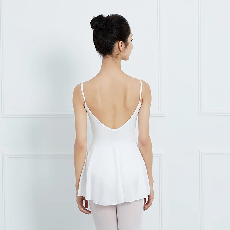 Женская балетная юбка без рукавов Sansha белая трико для выступлений и танцев