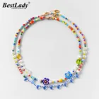 Ожерелье-чокер женское ZA Daisy, разноцветное ожерелье с деревянным воротником, ювелирные изделия, лето 2021