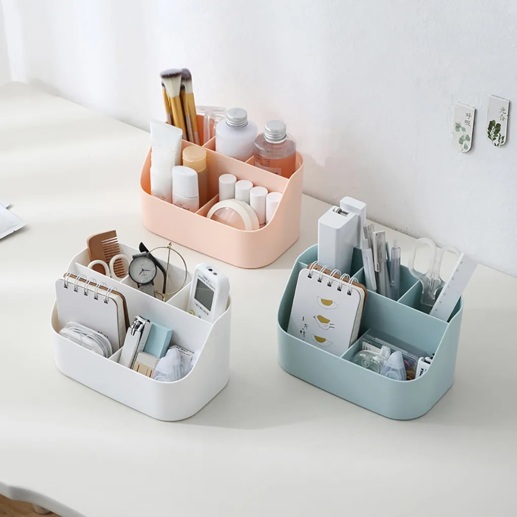 Partition Multi-functional Products Remote Control Cosmetics Storage Box Rangement Maquillage Cosmetic Make Up Organizer | Дом и сад
