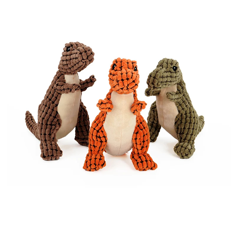 Собака Писк игрушки милый плюшевый динозавр в форме 25 см жевательные пищащие с