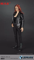 16 scale female girl woman clothes t 800 women young lady black leather jacket zy15 19 for 12 action figure toys accessories