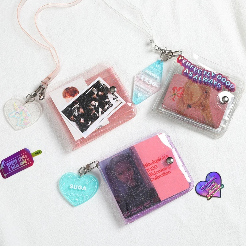 Однотонные прозрачные кошельки миниатюрный Кошелек для монет модная маленькая