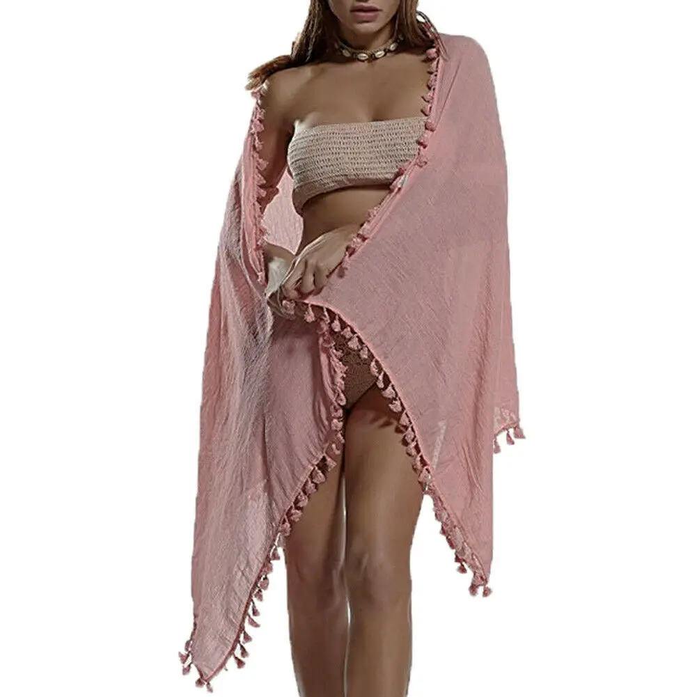 2019 Женская одежда для плавания накидка на бикини шифоновый прозрачный купальный