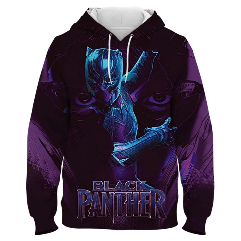 Толстовка с капюшоном для мужчин и женщин Модный свитшот 3D-принтом черной