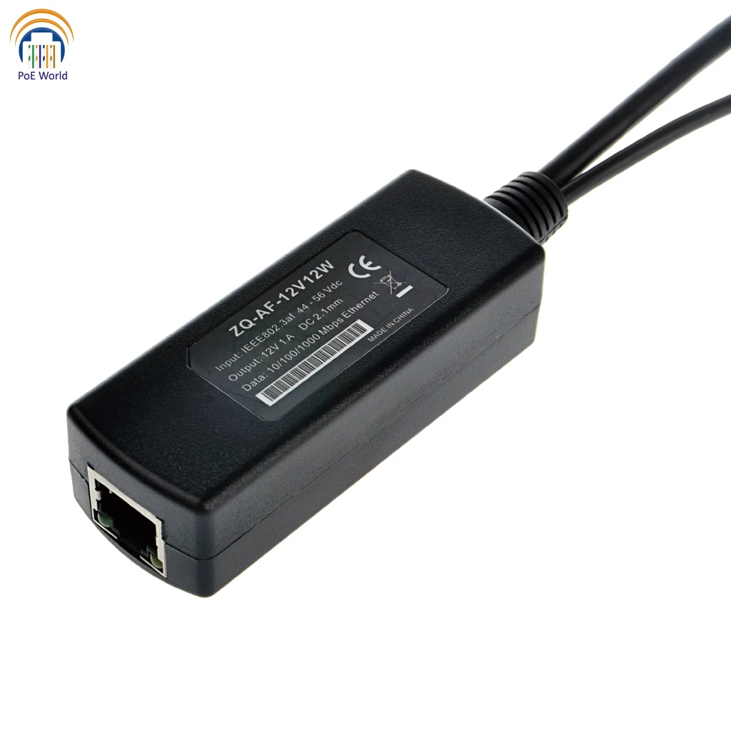 Гигабитные Poe разветвители 802.3af с выходом 12 В. Power Over Ethernet для устройств без poe
