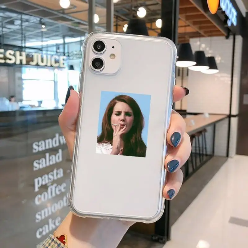 

Lana Del Rey Phone Case Transparent for iPhone 11 12 mini pro XS MAX 8 7 6 6S Plus X 5S SE 2020 XR