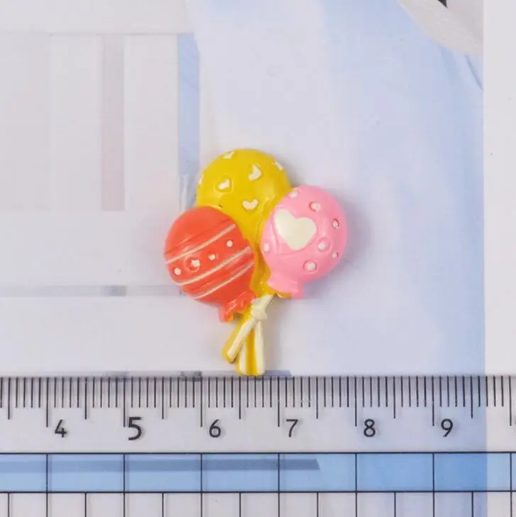 10 шт./лот Кабошон из смолы с плоской задней стороной воздушный шар чехол для