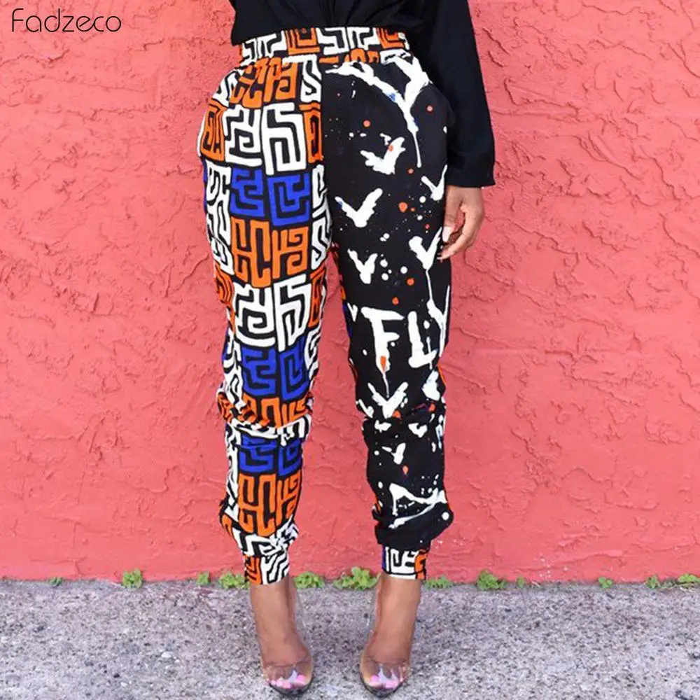 Fadzeco 2019 осень Дашики принт брюки африканская Женская одежда с эластичным поясом