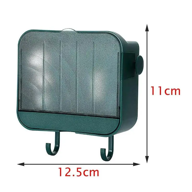 

Punch-free Wall Hanging Storage Box Toilet Bathroom Hook Tool Household Rack Kitchen Lid Bathroom Soap With Holder Soap L3B9