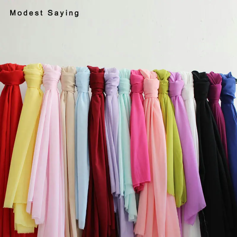 

100D Scarf Chiffon Fabric Soft Georgette Fabric for Wedding Party Dresses Inner Material for Handmade DIY 3 yards/lot 1.5m Width