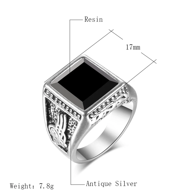 Модное кольцо Kinel 2020 из натурального камня в стиле панк античное тибетское