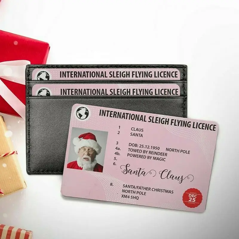 1/5 шт. креативный Санта-Клаус лицензия на полет рождественские лицензии для