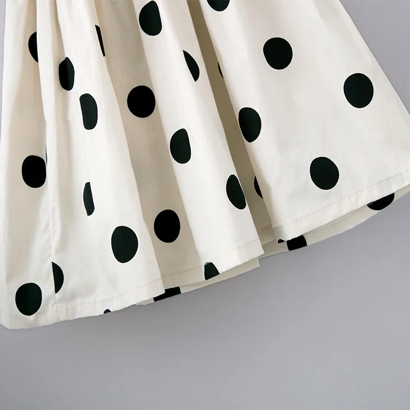 

Girl Clothes Girls Dresses Girls Summer Polka Dot Puff Sleeve Dress Flower Girl Dresses for Weddings Toddler Girl Dresses
