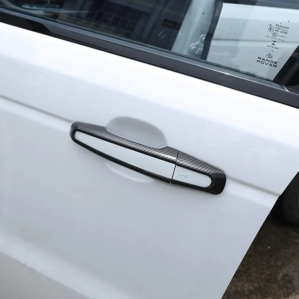 Накладка на дверную ручку из АБС пластика и углеволокна для Land Rover Discovery Sport LR5 L462 RR