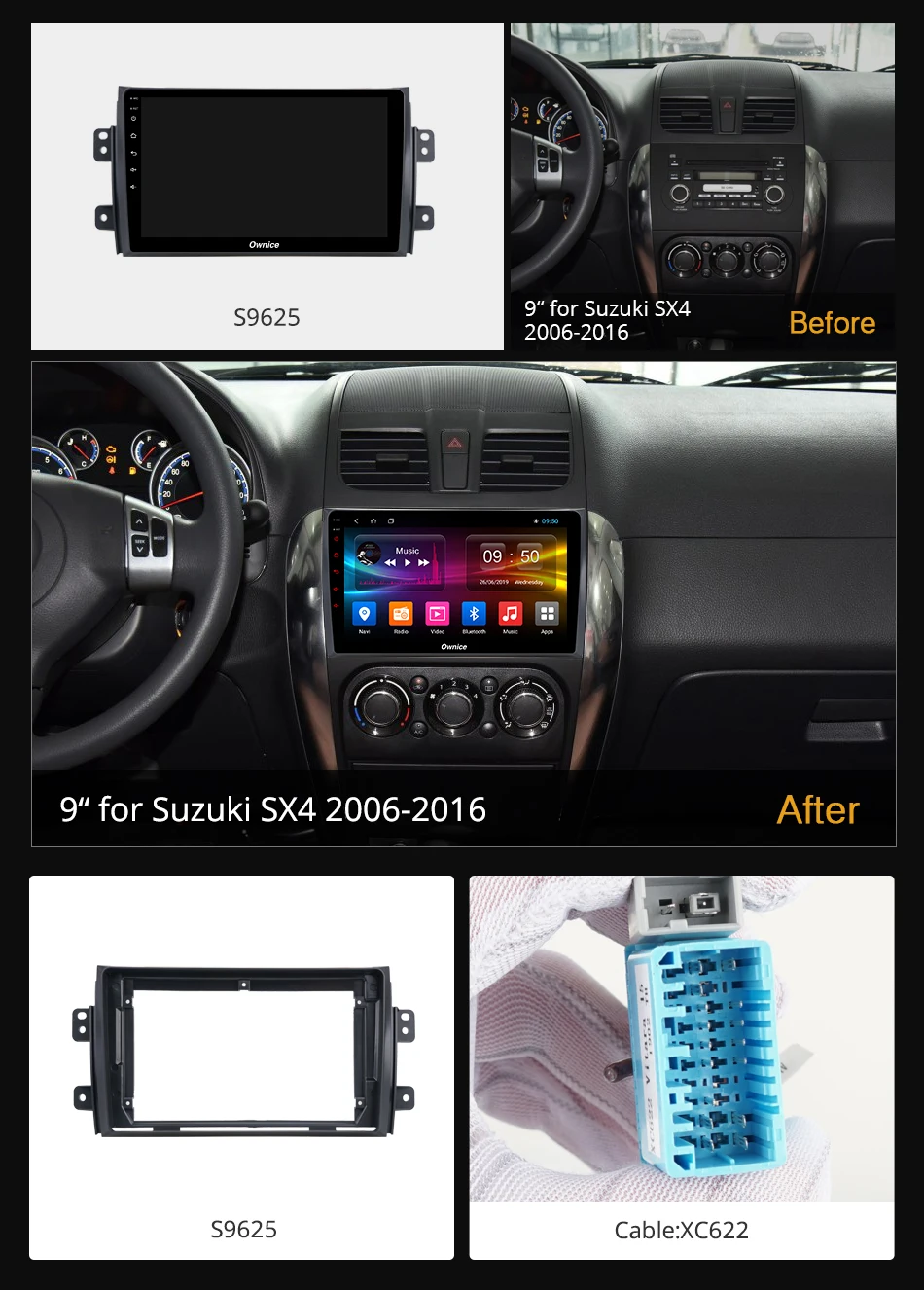 Ownice Android 9 0 автомобильный DVD k3 k5 k6 для Suzuki SX4 2006 2007 2008 2009 2010 2011 2012 2016 Радио GPS