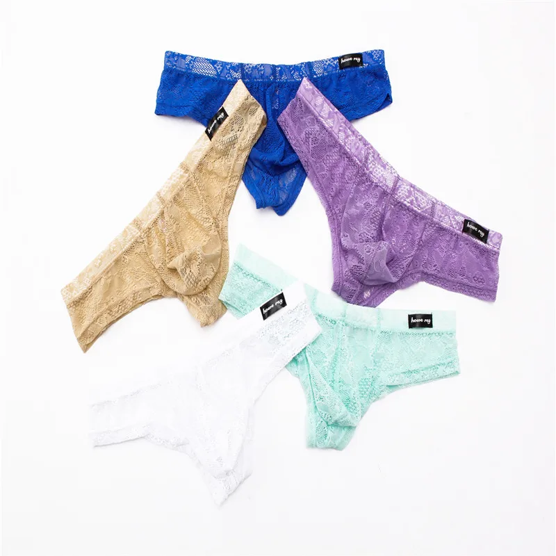 2020 трусы хит продаж мужские сексуальное кружевное Прозрачное нижнее белье