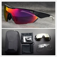 3 lens sports cycling photochromic sunglasses mtb fishing hiking mountain bike bicycle goggles gafas ciclismo