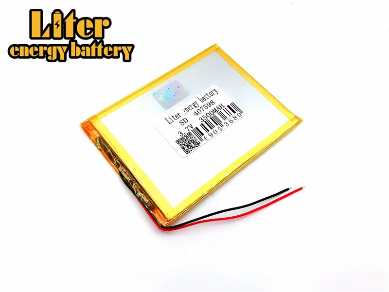 407598 4075100 3500mAH литий ионный планшетный ПК аккумулятор для 7 8 9 дюймовый 3 V