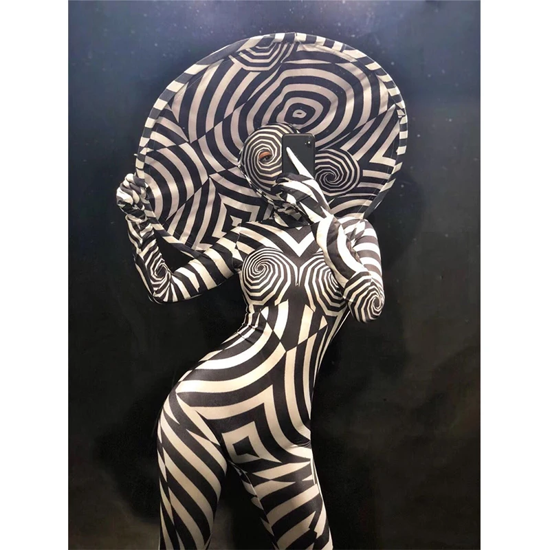 Костюм женский для косплея Зебра на Хэллоуин пикантный комбинезон с большими