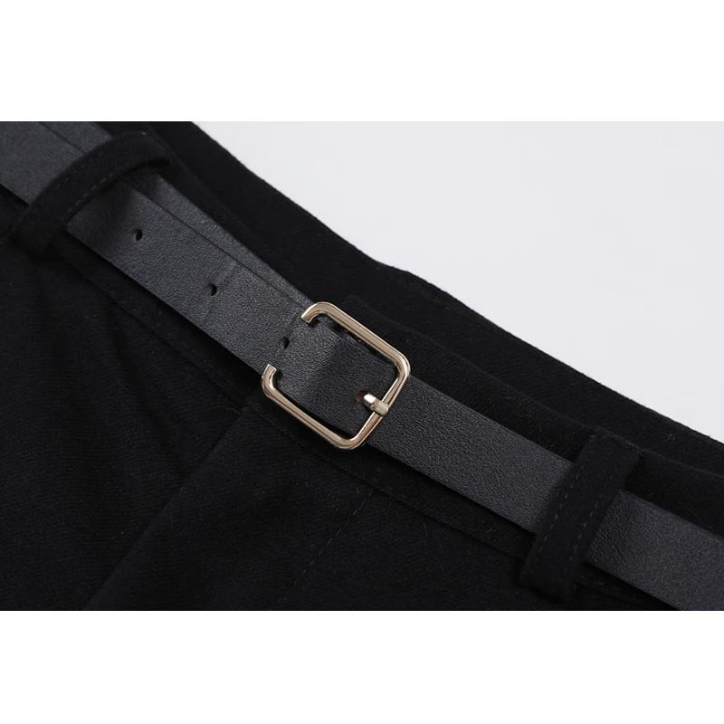 

Korean Pure Cotton Black Women Shorts 2021 Summer Fashion Casual Regular Loose Straight Solid Elasticity Jogger Shorts Female