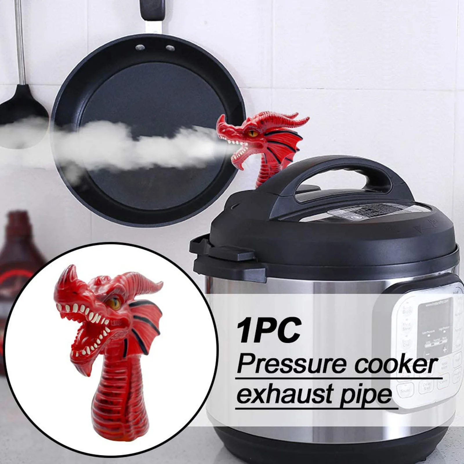 

Fire-breathing Dragon Steam Release Accessory Steam Diverter for Pressure Cooker Kitchen Supplies HANW88
