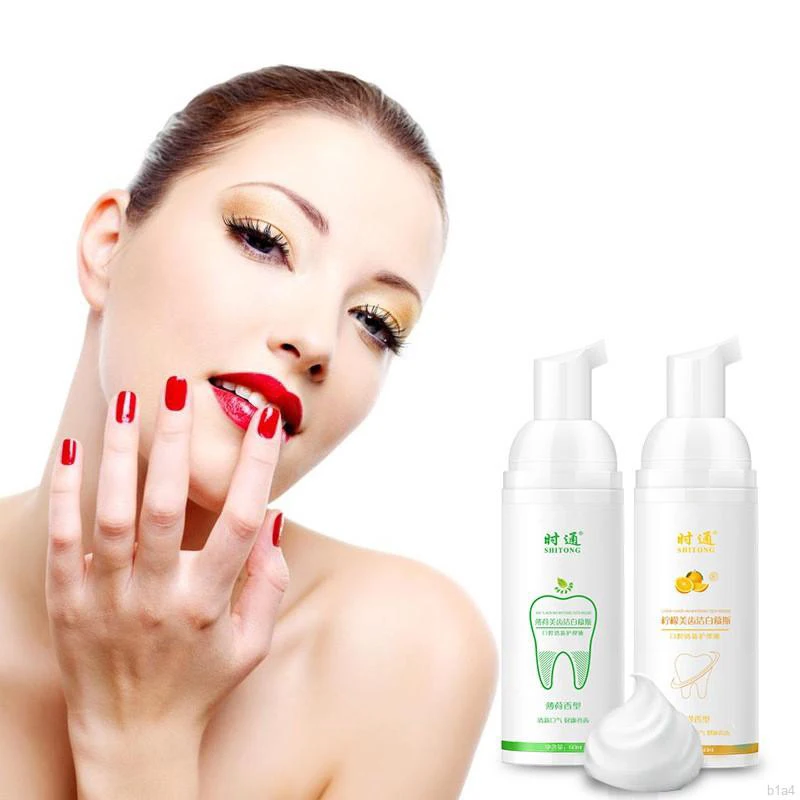 

Mousse Remove Stain Foam Toothpaste Oral Hygiene Whitening Cleaning Brushing Tooth 60ML NShopping