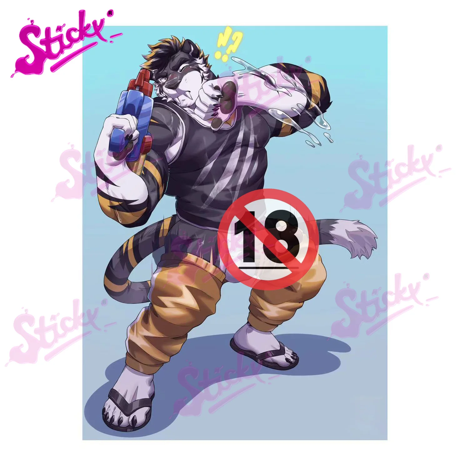 Липкий пикантные меховые искусство тигра аниме автомобиля стикер наклейка для