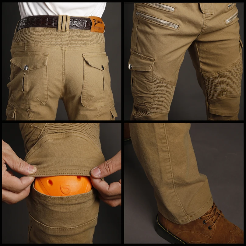 Мотоциклетные штаны корова брюки мужские джинсы на молнии защитное снаряжение