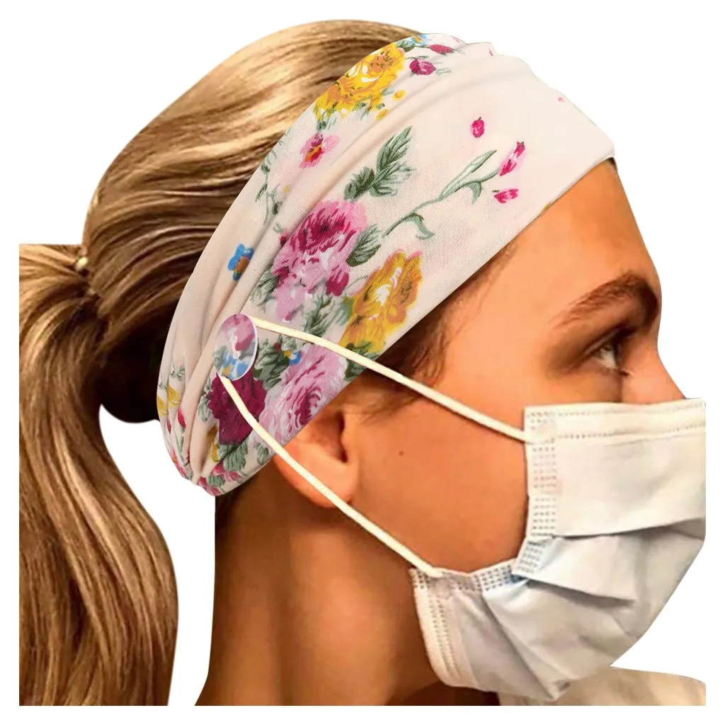 Одноразовая лицевая повязка на голову пуговице с держателем защищающим уши для