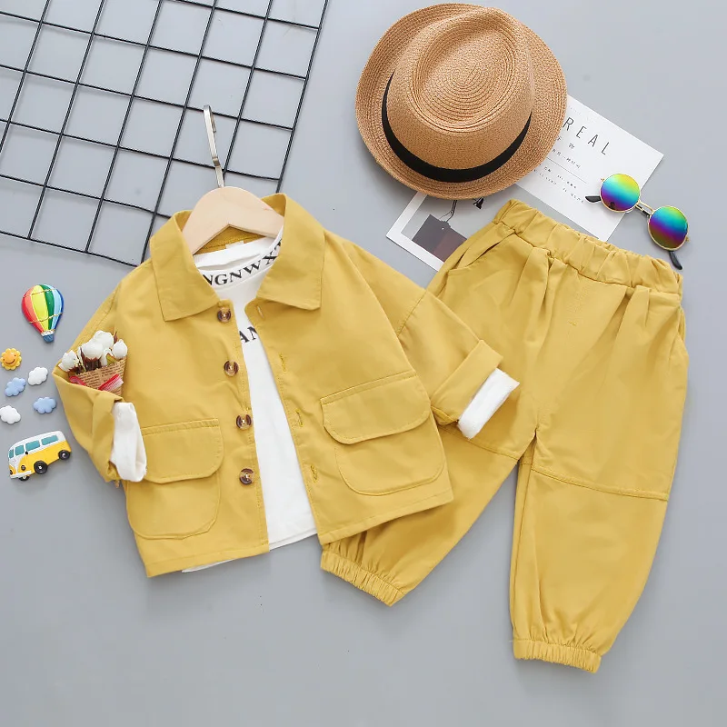 

Spring Autumn Children Leisure Clothes Baby Boys Girls Jacket T-Shirt Pants 3Pcs/sets Kids Infant Clothing Toddler Sportswear