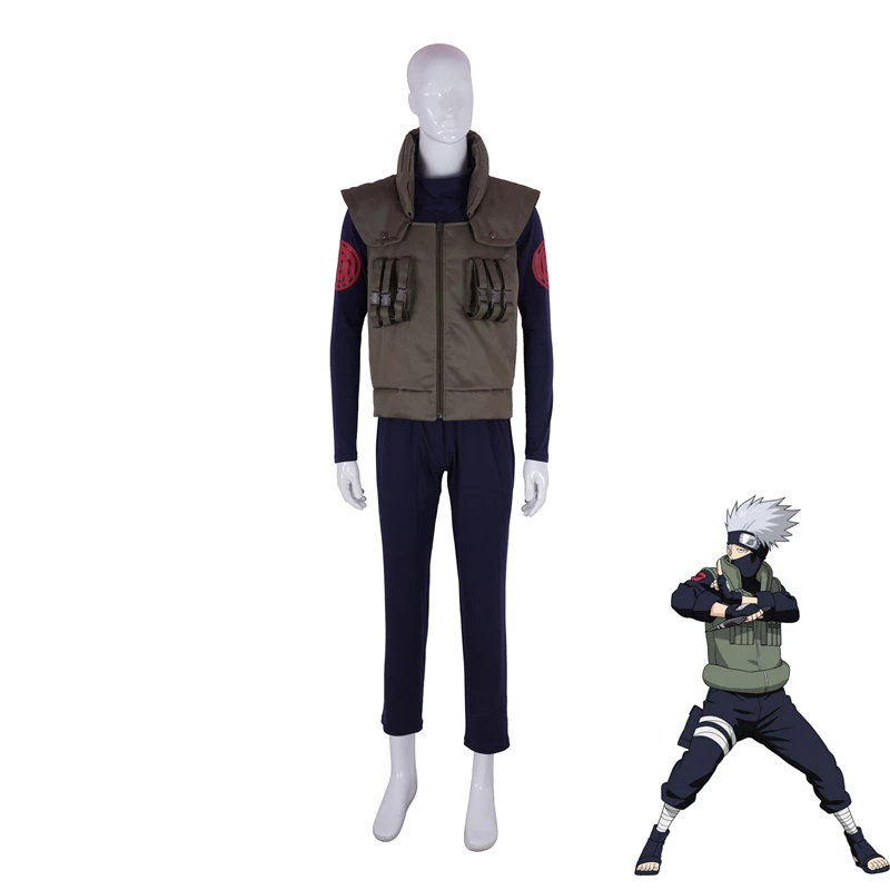 

Роскошный косплей-костюм Хэллоуин Hatake Kakashi, аниме-персонаж, костюм для мужчин и детей